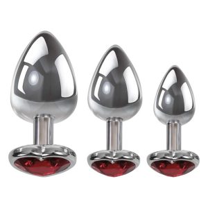 Adam & Eve Three Hearts Gem Anal Plug Set