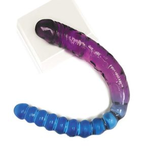 Shades Fade To Cool Beaded 17" Double Dildo