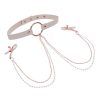 Peaches 'N Creame Collar With Nipple Clamps