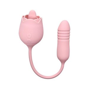Adam & Eve Thrust And Tickle Rose Rechargeable Vibrator